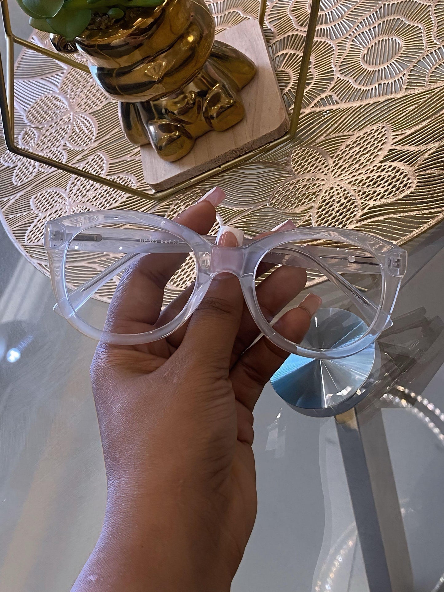 Montura Oftálmica Cuadrada Transparente Estilo Cristal (Ref. UP 325 CAPRI)