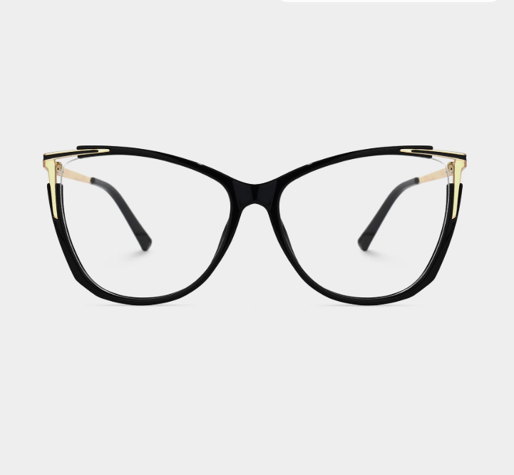 Montura Oftálmica Cat Eye con Detalles Metálicos (Ref. ZOX368841-01)